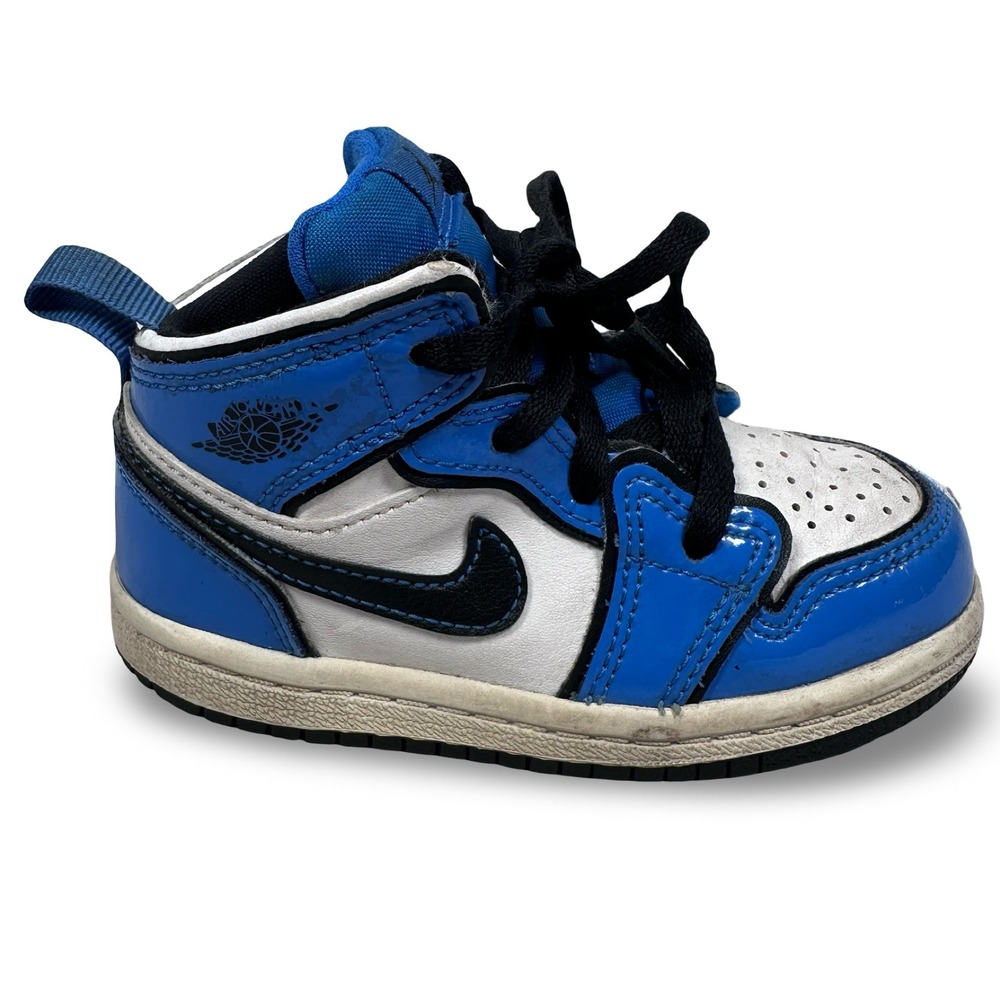 Jordan Air Jordan 1 Mid Signal Blue Toddler Sneakers BQ6933-402 Size 7C